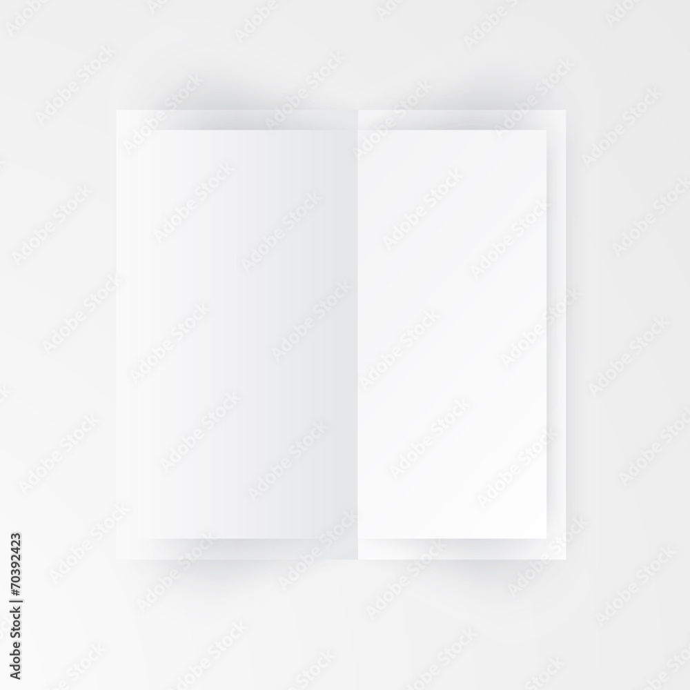 Vector paper template banner. White