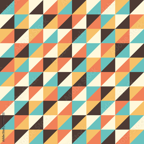 Seamless pattern with multicolored triangles.
