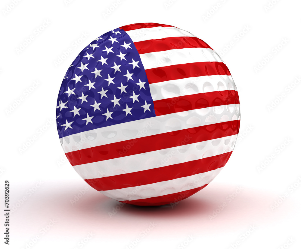 American Golf Ball Stock Illustration | Adobe Stock