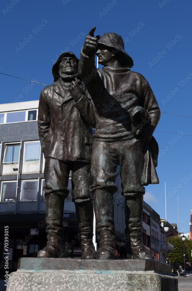 Naklejka premium Памятник рыбакам. Хаугесунд. Норвегия.