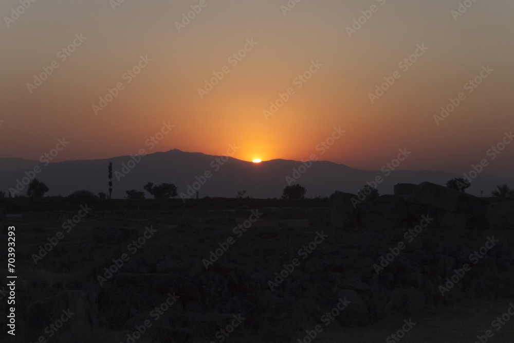 Sunset over mountains, southern Turkey