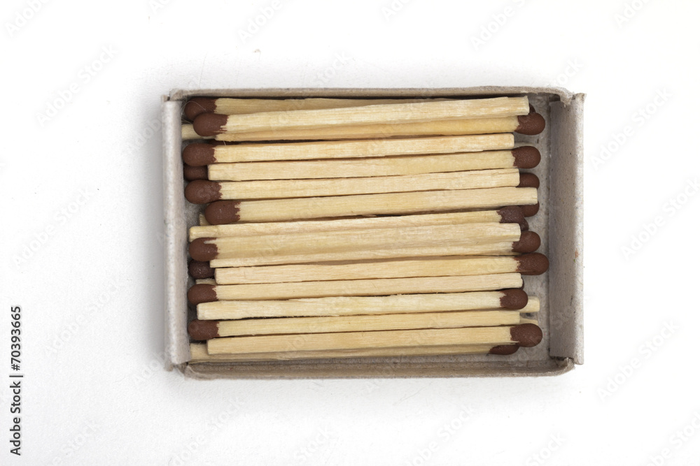 match on the white background