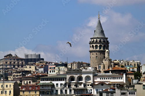Galata district wirh its tower in Istanbul, Turkey