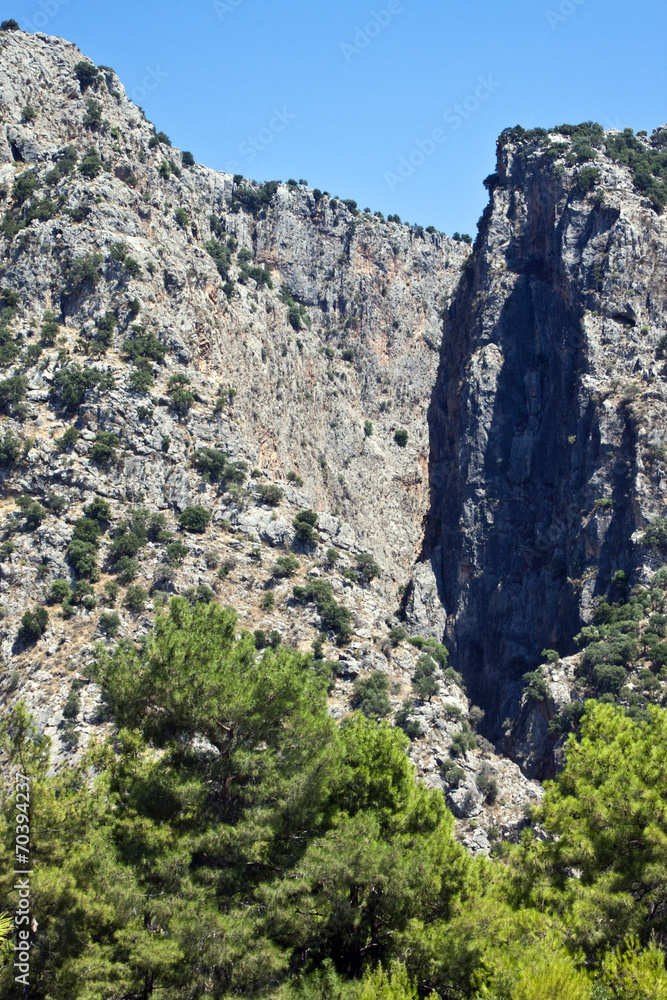 Deep  canyon Saklikent in Turkey