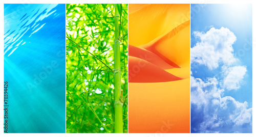 Natural backgrounds collage
