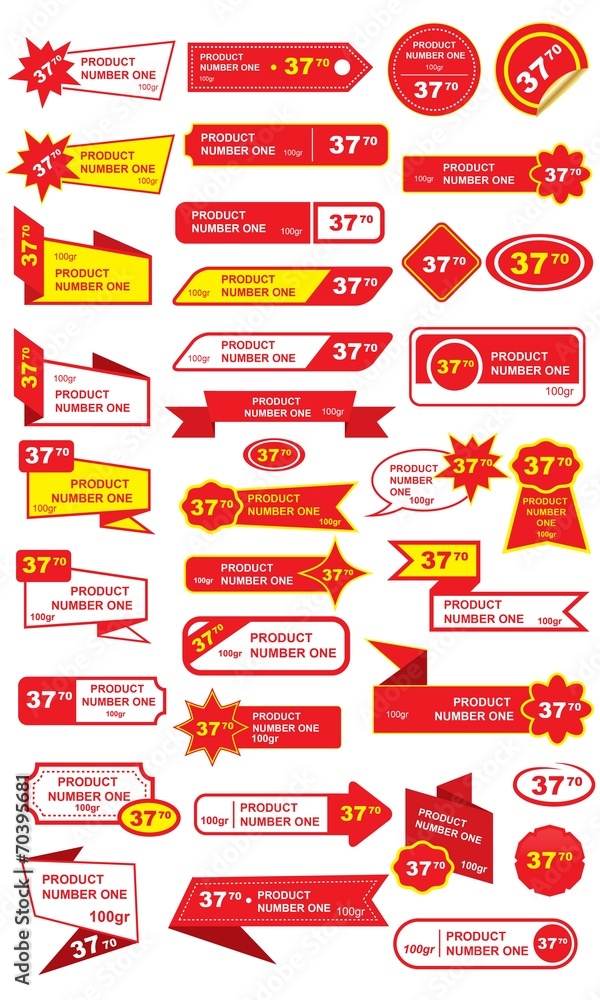 Price Labels Vector Set Price Labels Vector Set
