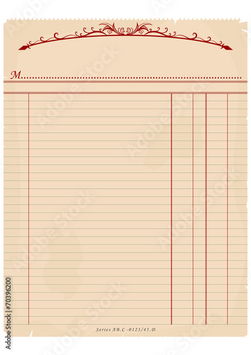 Vintage invoice