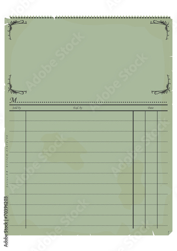 Vintage invoice