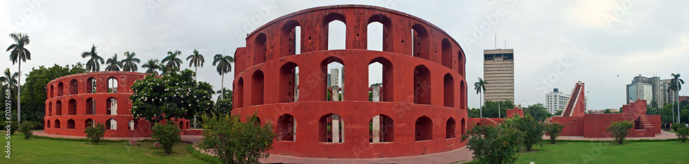 Old astronomical observatory Jantar Mantar in Delhi, India