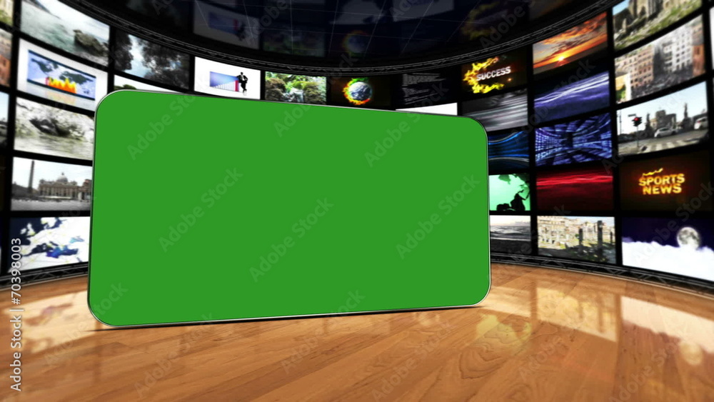 Monitor Room, with Green Screen and Alpha Channel Monitor Room, with Green Screen and Alpha Channel