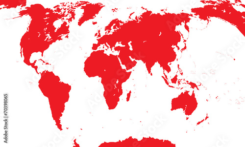 Map Of The World. Vector Illustration.