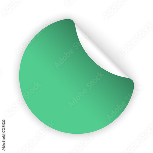 vector green blank bent sticker