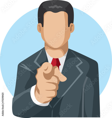 Pointing man icon