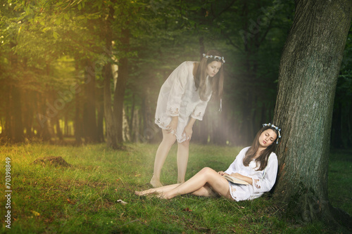 Foto Beautiful girl  astral projection
