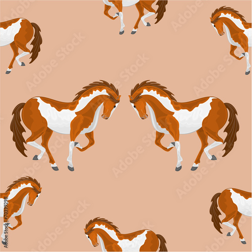 Seamless  texture piebald horse vector