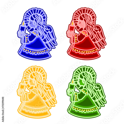 Christmas trimmings angel faience vector