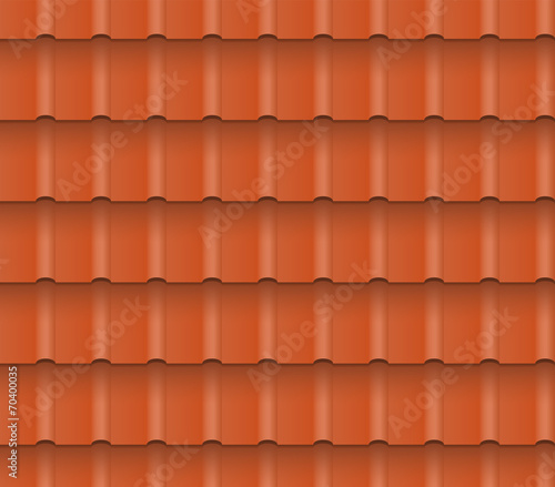 Metal or clay roof tiles for roofing houses. Seamless pattern.