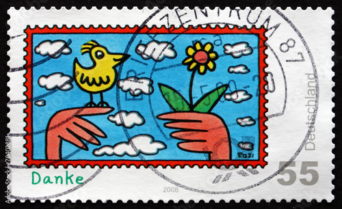 Postage stamp Germany 2008 Thank You, Greetings