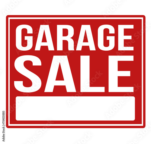 Garage sale red sign with copy space