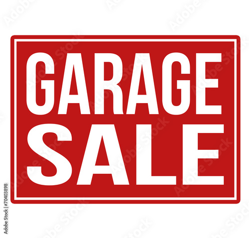 Garage sale red sign