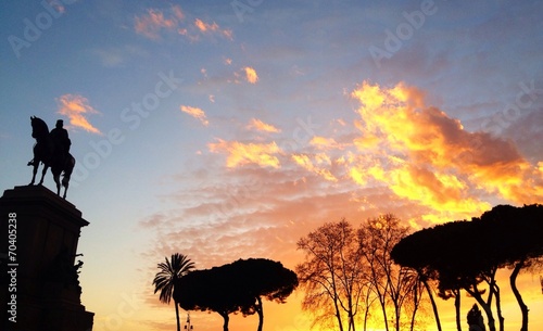 sunset in rome