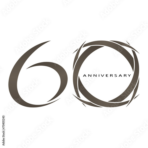 60 years anniversary vector