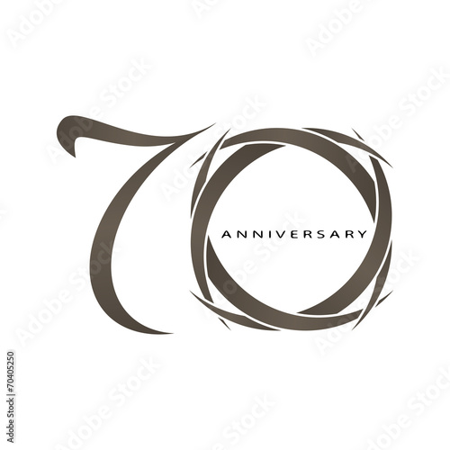 70 years anniversary vector