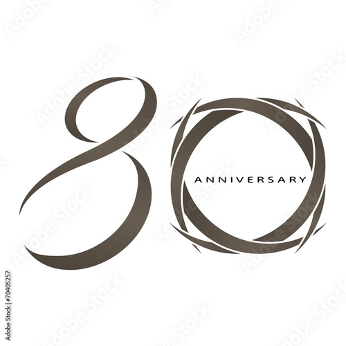 80 years anniversary vector photo