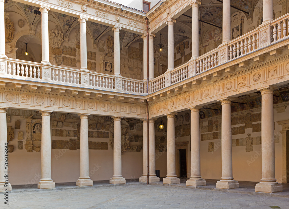 Padua - The atrium of Palazzo del Bo