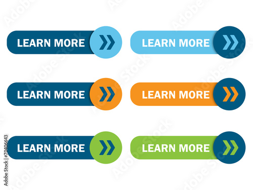 "LEARN MORE" Web Button Poster (about us find out go)