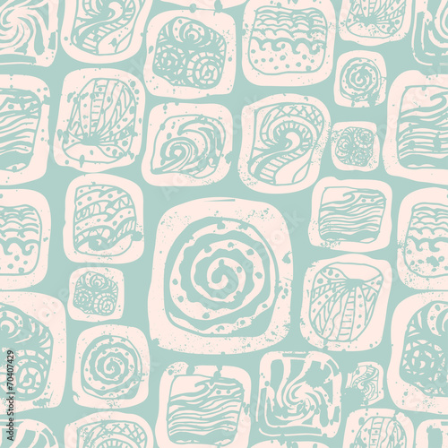 Seamless pattern with sea squares. Vector illustration