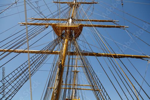 Elements of equipment of a yacht.
