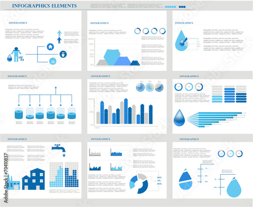 Water infographics. Information Graphics. Vector illustration