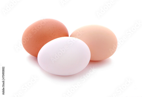 Photos Eggs isolated on white background.