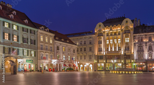 Bratislava - Main square in evening