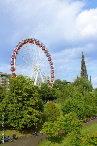Big wheel in Edinburgh, during summer 2014