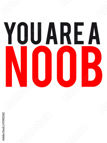 Quadro su tela You are a Noob Logo