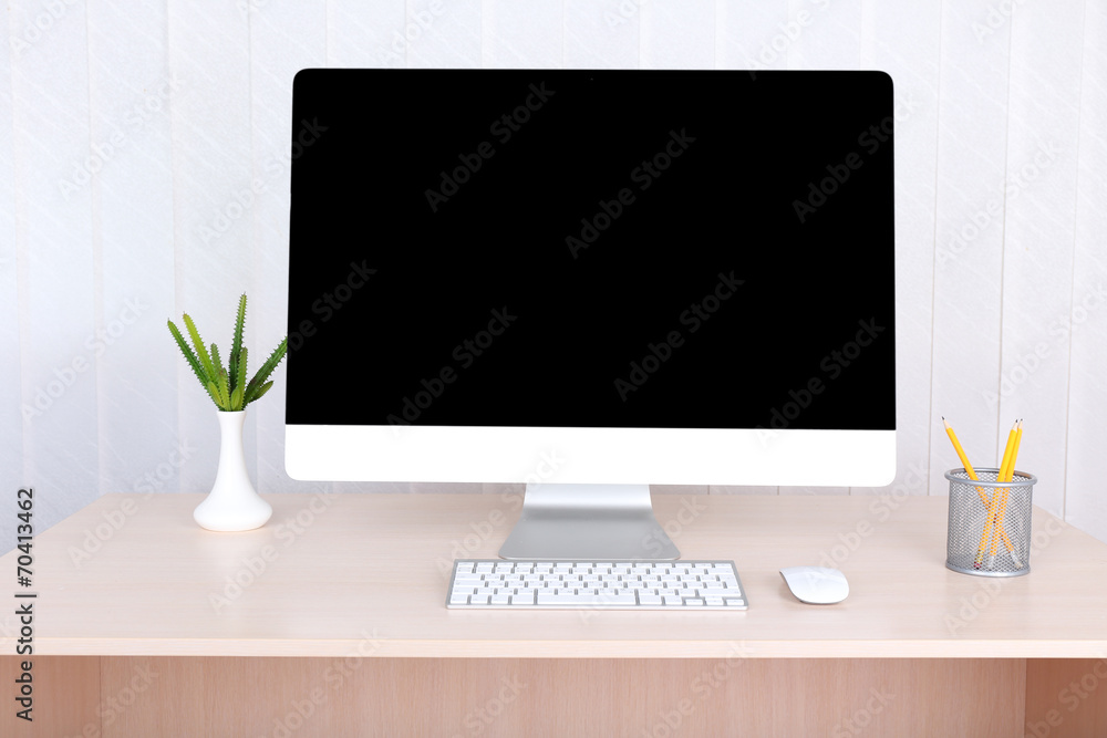 Office workplace with modern computer Office workplace with modern computer