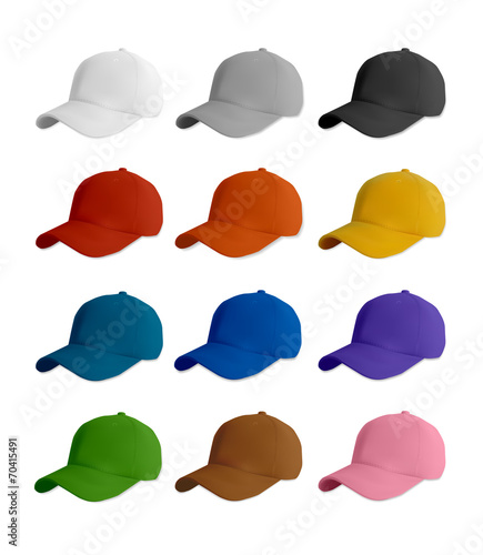 Baseball cap template set