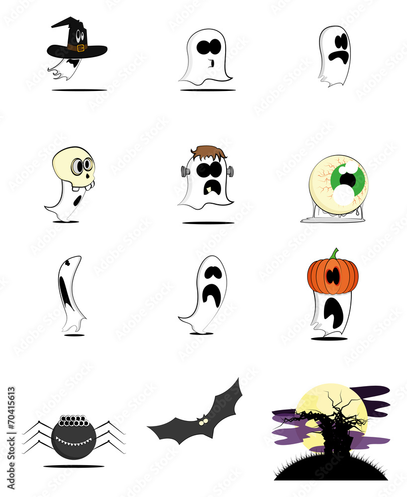 Naklejka premium halloween set