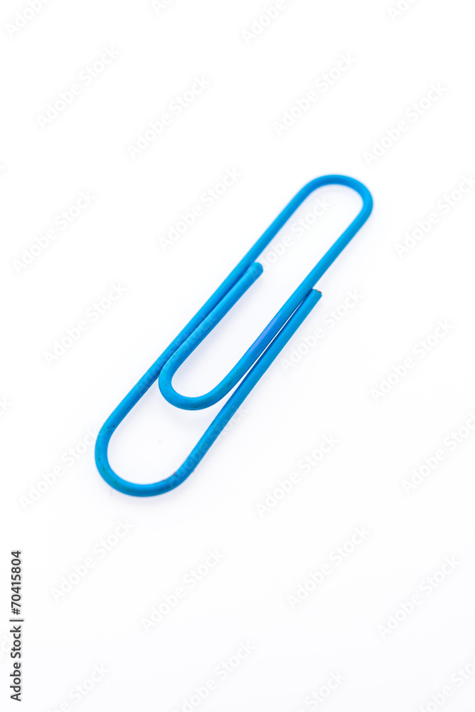 Paper clip isolated on white background
