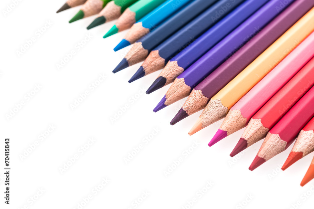 Color pencil isolated on white background Color pencil isolated on white background