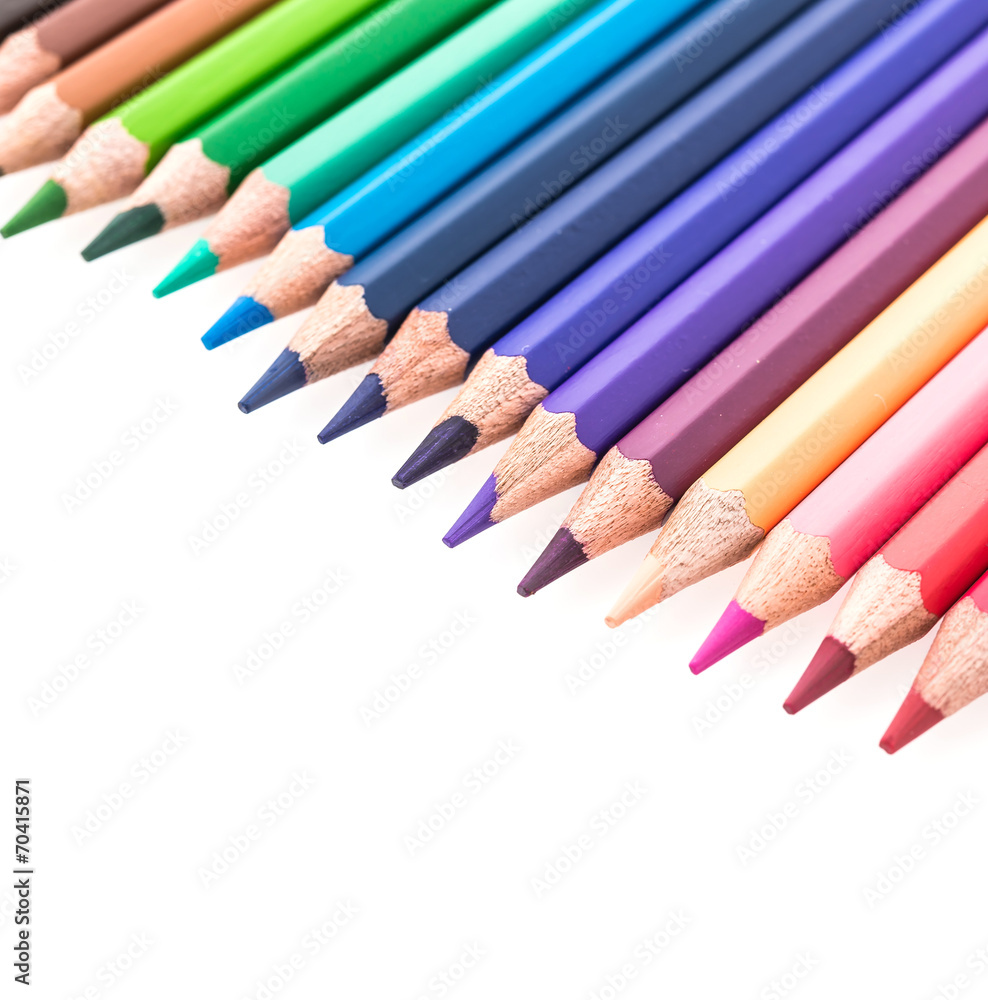 Color pencil isolated on white background Color pencil isolated on white background