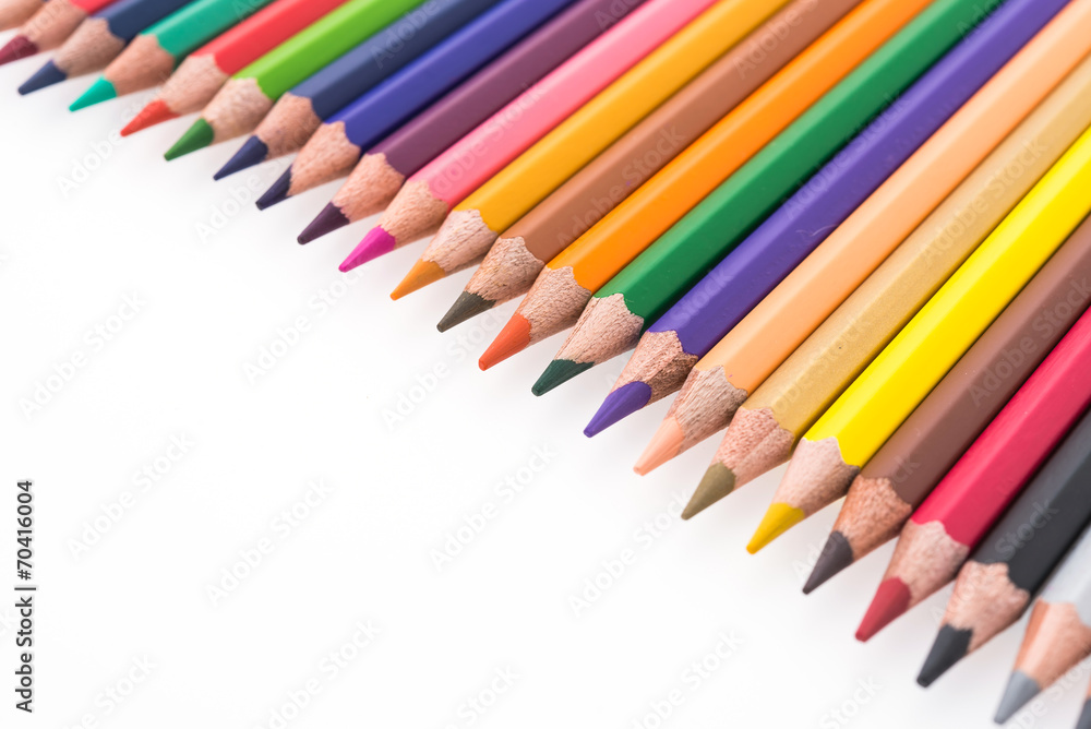 Colorful pencil isolated on white background Colorful pencil isolated on white background