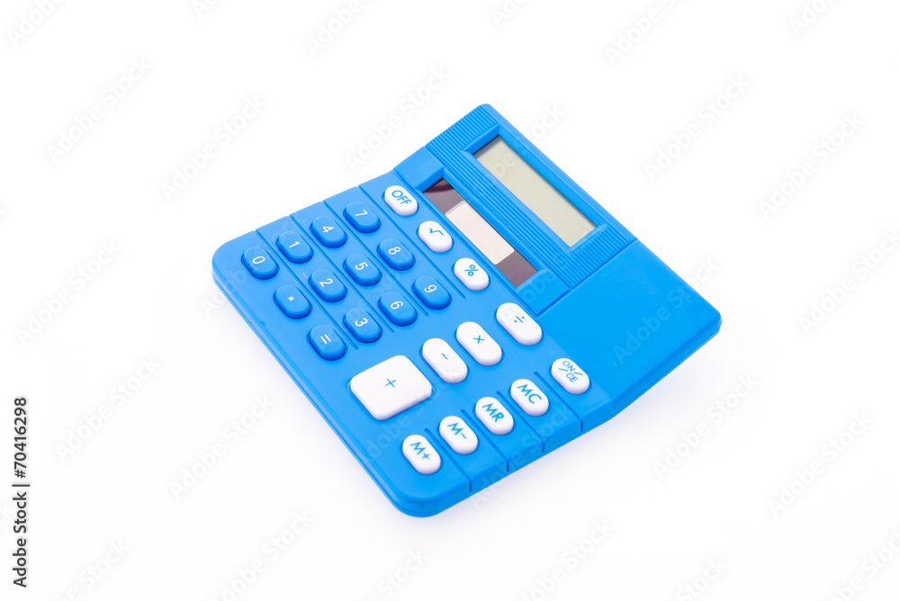 Calculator isolated on white background