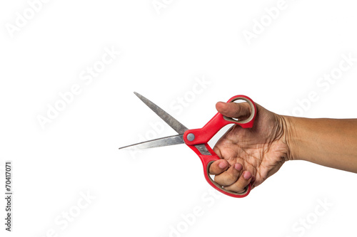 Hand with Scissor photo