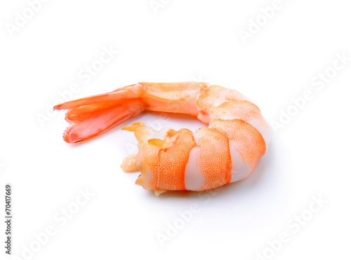 shrimps on a white background