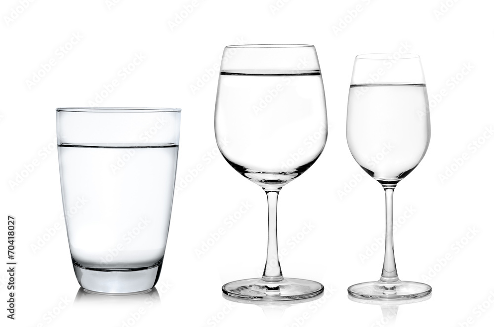 glass of water isolated on white background glass of water isolated on white background