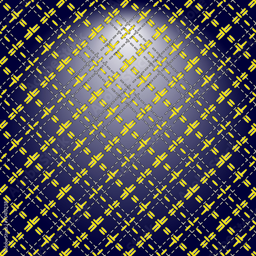 Yellow grid on a lighting background