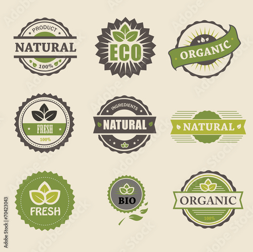 Ecology, organic icon set. Eco-icons